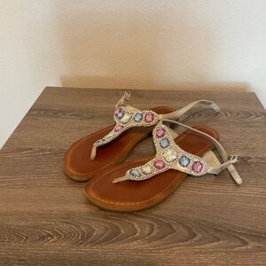 Silver with gems Target sandals size 5
